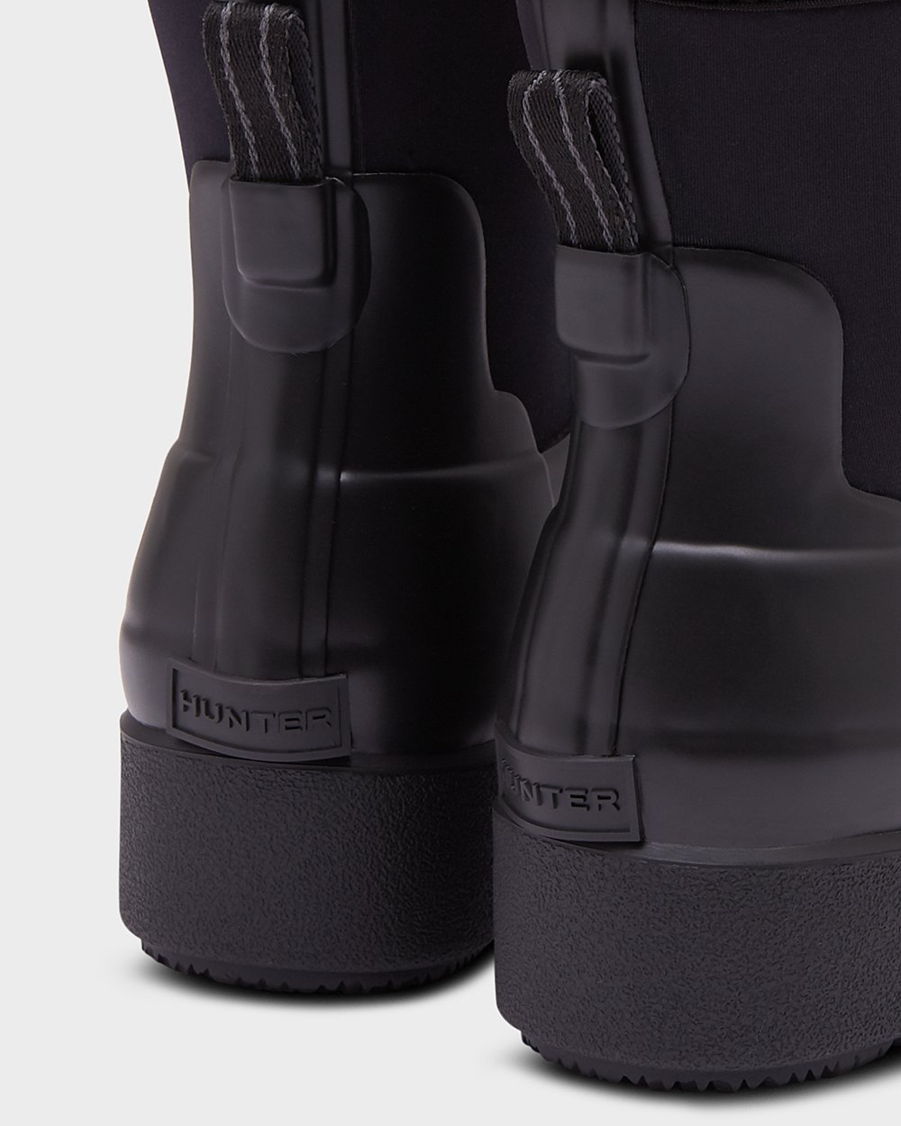 Women Hunter Refined Slim Fit Neoprene Chelsea | Creeper Boots Black | NZ-70352-TVUH